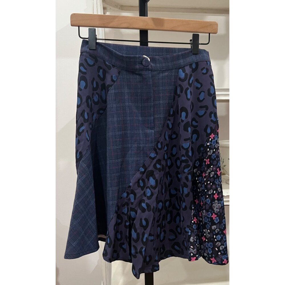 YOOX Angelo Marani Italy Patch Print Mini Skirt Y2K 90s Size 40 IT/ XS 4